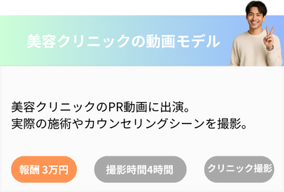 美容クリニックの動画モデル